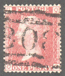 Great Britain Scott 33 Used Plate 123 - QG - Click Image to Close